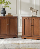 Hagen Traditional 2-Door Corner Cabinet – 30″ H Classic Wood Storage Cabinet with Decorative Molding