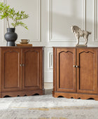 Hagen Traditional 2-Door Corner Cabinet – 30″ H Classic Wood Storage Cabinet with Decorative Molding