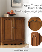 Hagen Traditional 2-Door Corner Cabinet – 30″ H Classic Wood Storage Cabinet with Decorative Molding