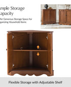 Hagen Traditional 2-Door Corner Cabinet – 30″ H Classic Wood Storage Cabinet with Decorative Molding