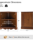 Hagen Traditional 2-Door Corner Cabinet – 30″ H Classic Wood Storage Cabinet with Decorative Molding