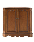 Hagen Traditional 2-Door Corner Cabinet – 30″ H Classic Wood Storage Cabinet with Decorative Molding