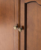 Hagen Traditional 2-Door Corner Cabinet – 30″ H Classic Wood Storage Cabinet with Decorative Molding