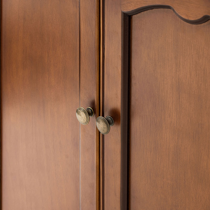 Hagen Traditional 2-Door Corner Cabinet – 30″ H Classic Wood Storage Cabinet with Decorative Molding