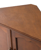 Hagen Traditional 2-Door Corner Cabinet – 30″ H Classic Wood Storage Cabinet with Decorative Molding