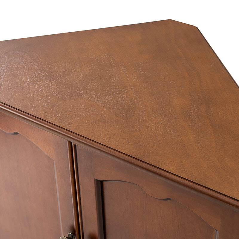 Hagen Traditional 2-Door Corner Cabinet – 30″ H Classic Wood Storage Cabinet with Decorative Molding