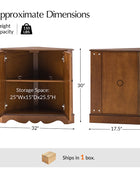 Hagen Traditional 2-Door Corner Cabinet – 30″ H Classic Wood Storage Cabinet with Decorative Molding