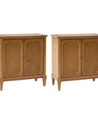 Jane Wood Veneer Sideboard with Adjustable Shelves, Available in 2-Door or 4-Door Options