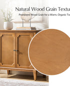 Jane Wood Veneer Sideboard with Adjustable Shelves, Available in 2-Door or 4-Door Options