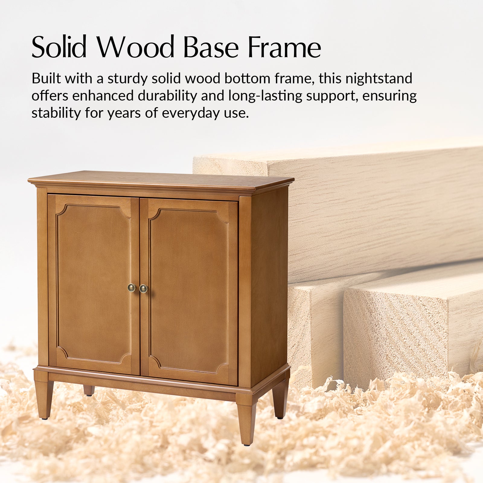 Jane Wood Veneer Sideboard with Adjustable Shelves, Available in 2-Door or 4-Door Options
