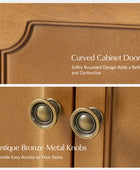 Jane Wood Veneer Sideboard with Adjustable Shelves, Available in 2-Door or 4-Door Options