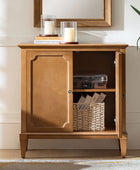 Jane Wood Veneer Sideboard with Adjustable Shelves, Available in 2-Door or 4-Door Options