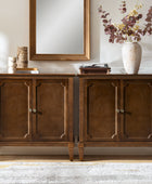 Jane Wood Veneer Sideboard with Adjustable Shelves, Available in 2-Door or 4-Door Options