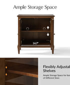 Jane Wood Veneer Sideboard with Adjustable Shelves, Available in 2-Door or 4-Door Options