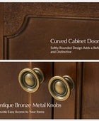 Jane Wood Veneer Sideboard with Adjustable Shelves, Available in 2-Door or 4-Door Options