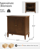 Jane Wood Veneer Sideboard with Adjustable Shelves, Available in 2-Door or 4-Door Options