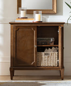 Jane Wood Veneer Sideboard with Adjustable Shelves, Available in 2-Door or 4-Door Options