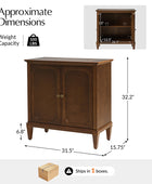 Jane Wood Veneer Sideboard with Adjustable Shelves, Available in 2-Door or 4-Door Options