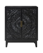 Enrica Classic Floral Carvings Versatile Storage Accent Cabinet