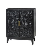 Enrica Classic Floral Carvings Versatile Storage Accent Cabinet