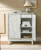 Enrica Classic Floral Carvings Versatile Storage Accent Cabinet