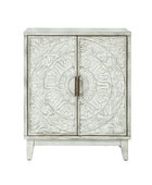 Enrica Classic Floral Carvings Versatile Storage Accent Cabinet