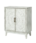 Enrica Classic Floral Carvings Versatile Storage Accent Cabinet