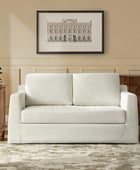 Tob Slipcovered Loveseat Sofa with Reversible Seat