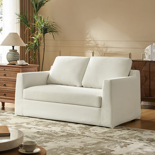 Tob Slipcovered Loveseat Sofa with Reversible Seat