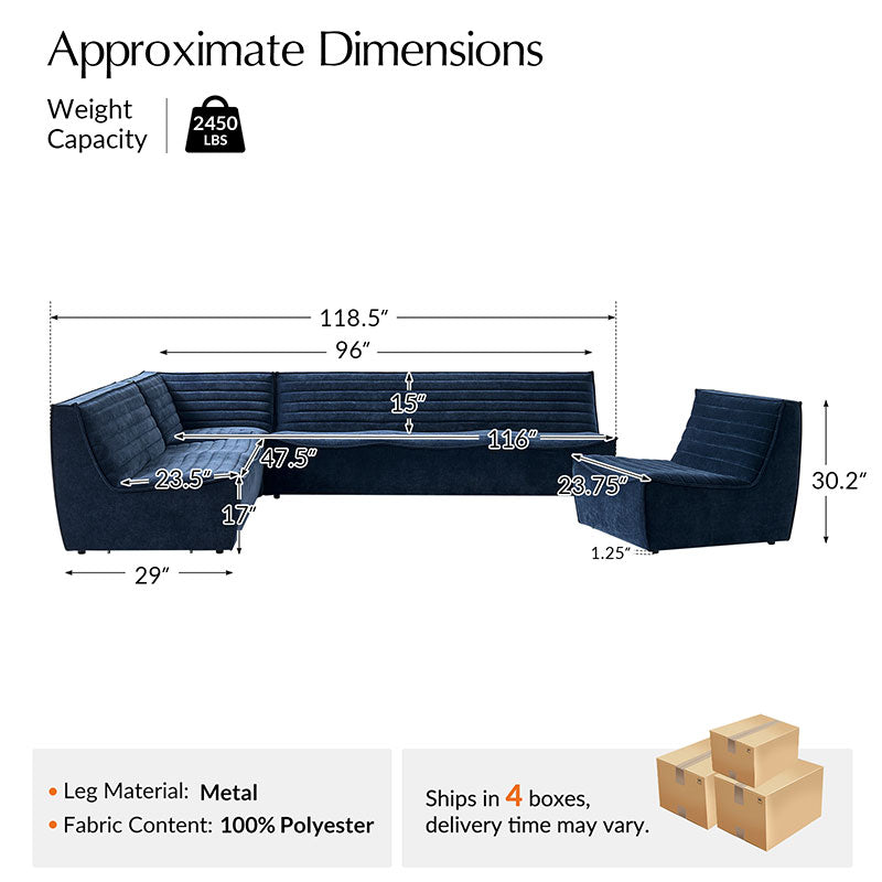 Macarena Modern Modular Sectional Sofa – Customizable Layout