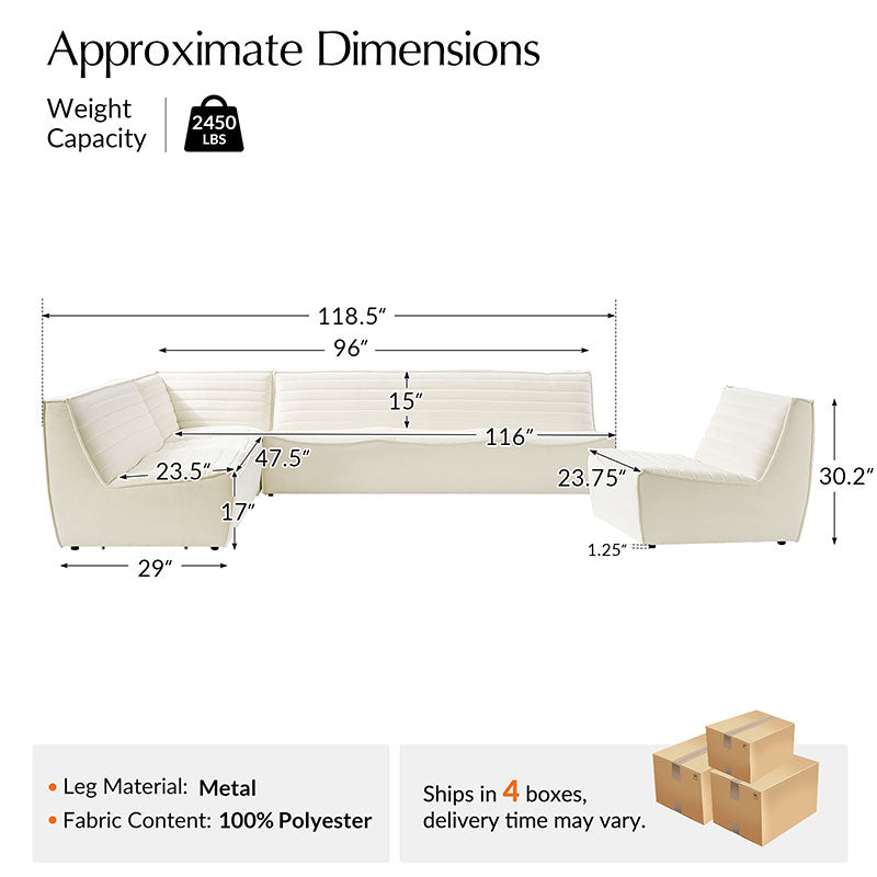 Macarena Modern Modular Sectional Sofa – Customizable Layout