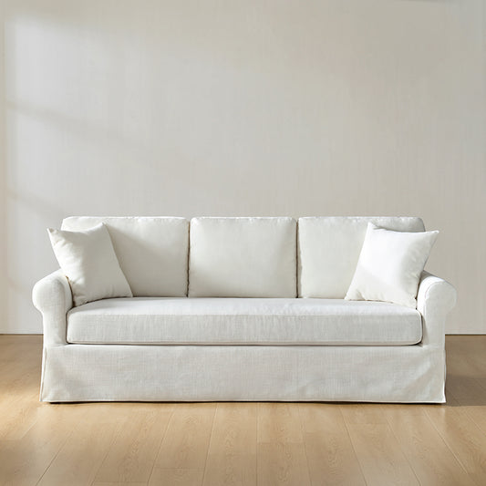 Rosetta Modern Slipcovered Sofa with Rolled Arms