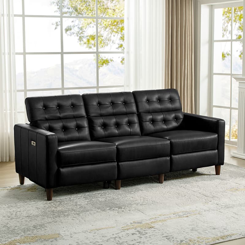 Viktor Mid-century Modern Oversized Power Sectional Sofa with Adjustable Headrests