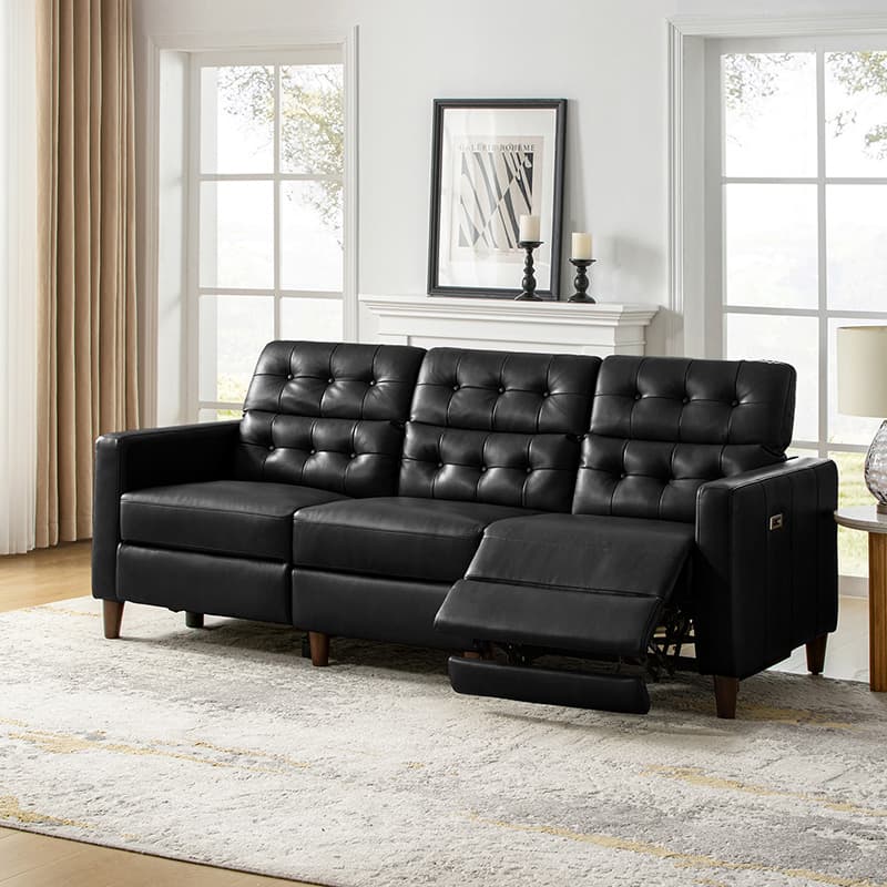 Viktor Mid-century Modern Oversized Power Sectional Sofa with Adjustable Headrests