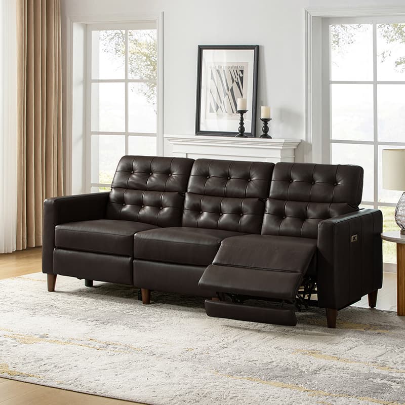 Viktor Mid-century Modern Oversized Power Sectional Sofa with Adjustable Headrests