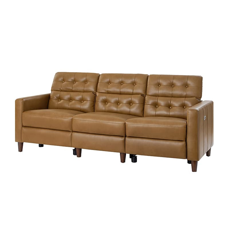 Viktor Mid-century Modern Oversized Power Sectional Sofa with Adjustable Headrests