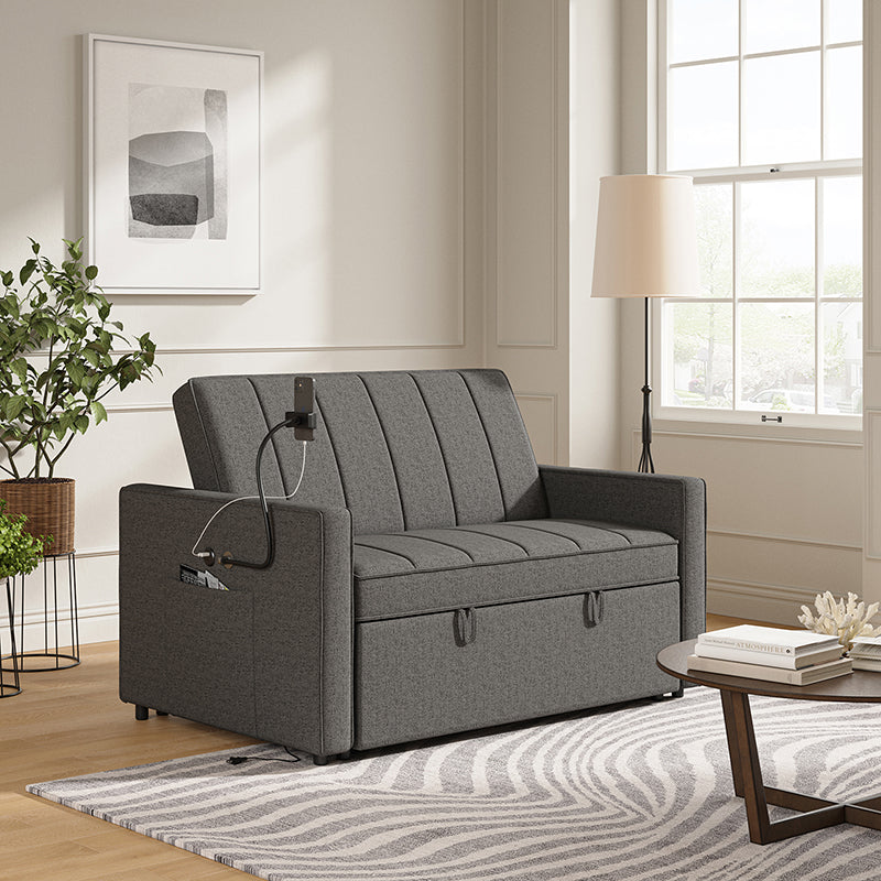 Dirk Upholstered Sleeper Versatile Sofa with Built-in USB Port