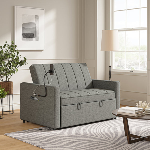 Dirk Upholstered Sleeper Versatile Sofa with Built-in USB Port