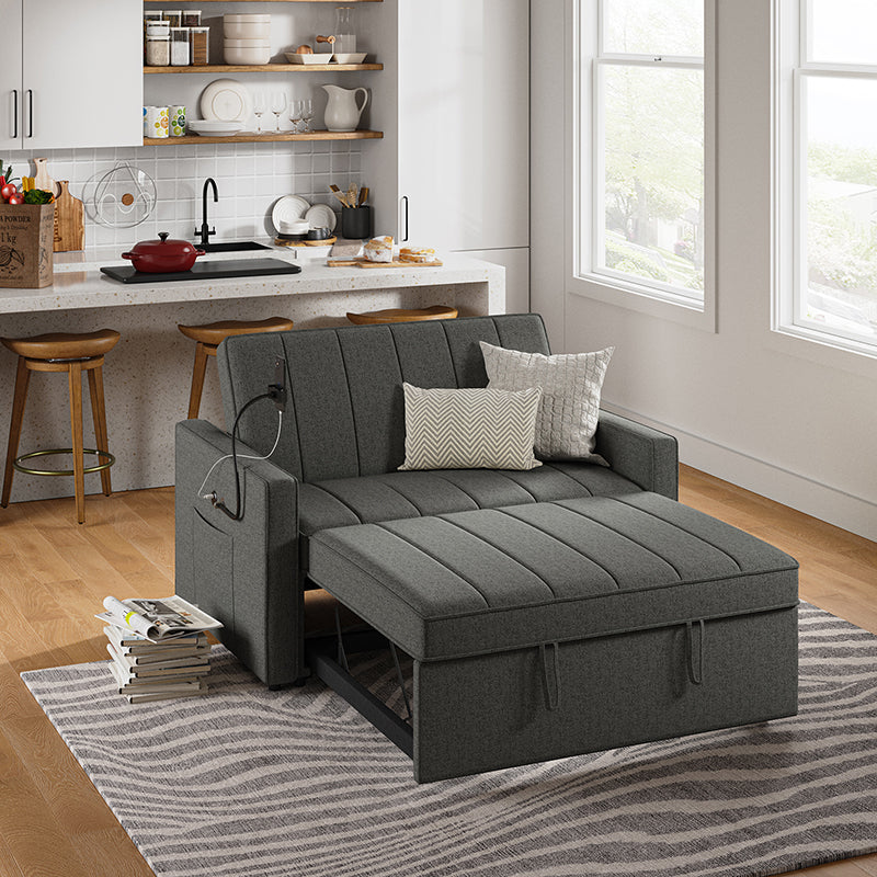 Dirk Upholstered Sleeper Versatile Sofa with Built-in USB Port