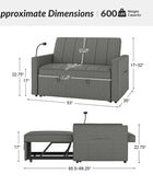 Dirk Upholstered Sleeper Versatile Sofa with Built-in USB Port