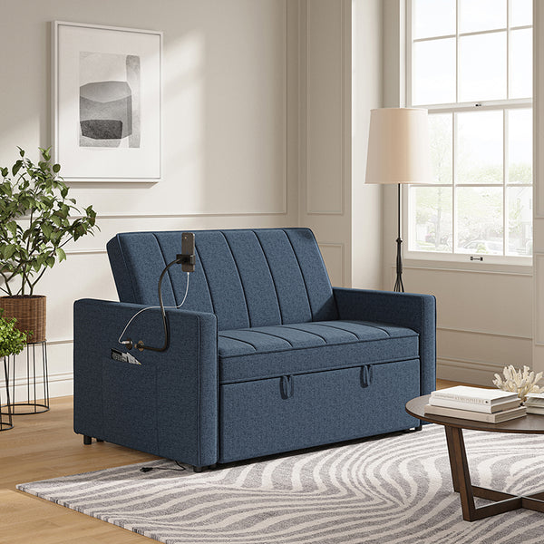 Dirk Upholstered Sleeper Versatile Sofa with Built-in USB Port