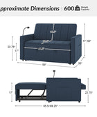 Dirk Upholstered Sleeper Versatile Sofa with Built-in USB Port