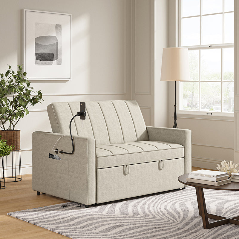 Dirk Upholstered Sleeper Versatile Sofa with Built-in USB Port