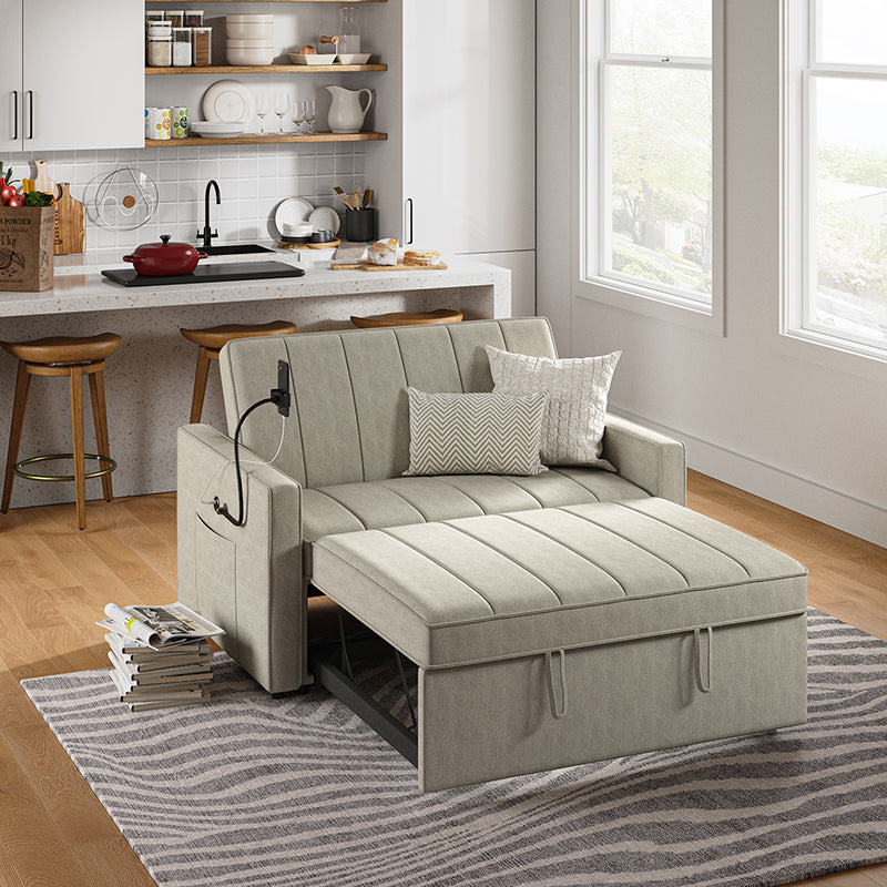 Dirk Upholstered Sleeper Versatile Sofa with Built-in USB Port