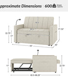 Dirk Upholstered Sleeper Versatile Sofa with Built-in USB Port