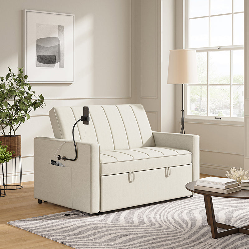 Dirk Upholstered Sleeper Versatile Sofa with Built-in USB Port