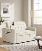 Dirk Upholstered Sleeper Versatile Sofa with Built-in USB Port