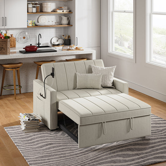 Dirk Upholstered Sleeper Versatile Sofa with Built-in USB Port