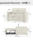 Dirk Upholstered Sleeper Versatile Sofa with Built-in USB Port