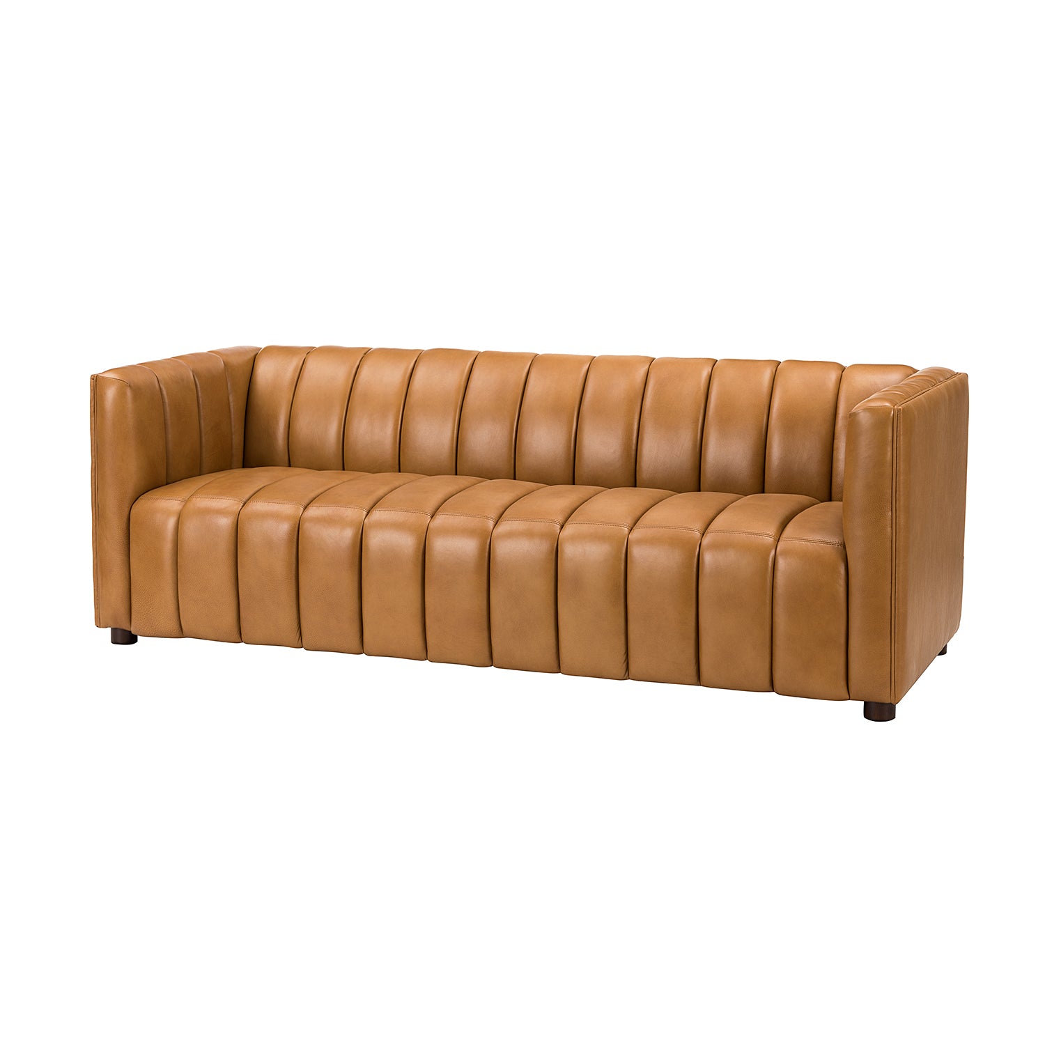 Rowan Genuine Leather Vinyl Office Sofa -83"